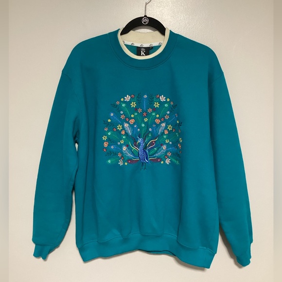 Vintage Peacock K King Universal Sweater Women Size 1XL Peacock Fall Winter - Picture 1 of 7